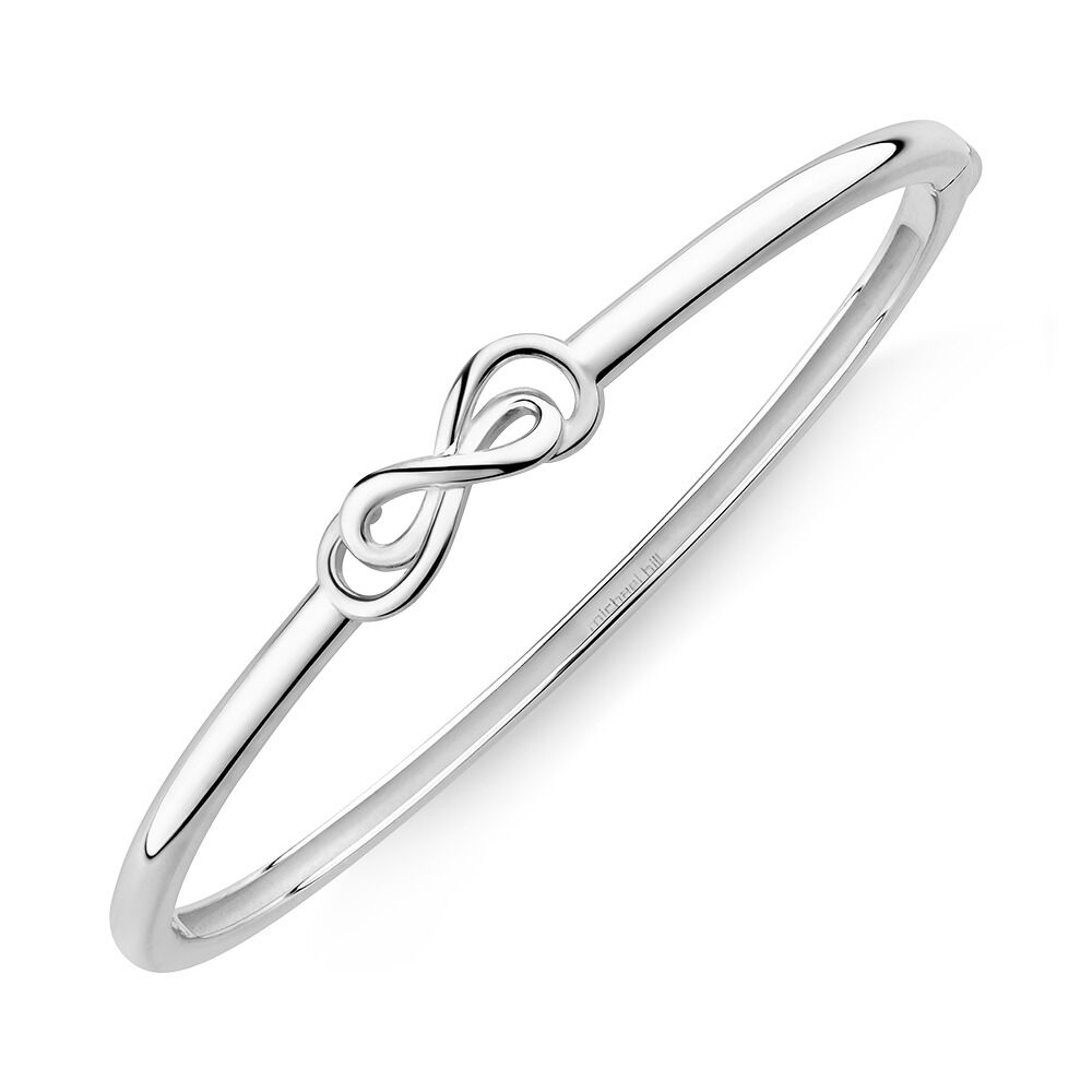 62mm Double Infinity Bangle in Sterling Silver